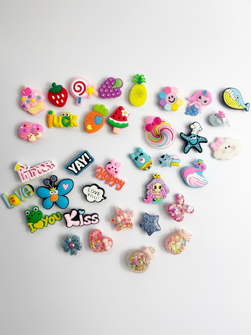 Croc Girl 35 Piece Charms Colorful Shoe Accessories for Kids.